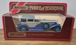 Y 4 1930 Duesenberg J Towncar blau Models of Yesteryear Matchbox in J Box - Bild 1 von 2