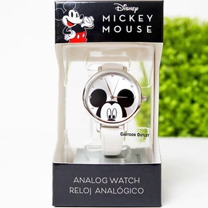 Disney Mickey Mouse Woman's Analog Watch White Band Girl's Gift Reloj New - Picture 1 of 6