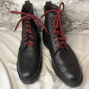 Botas Allen Edmonds Para Hombres 11.5 Negras Rama Larga Grano Guijarro Punta de Ala Suela Vibram - Imagen 1 de 10