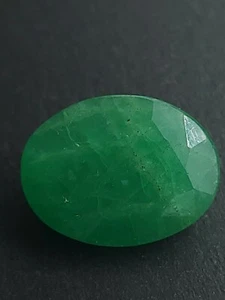 Large Natural Certified Emerald Gemstone - Faceted Loose Emerald 8.3 CTS Oval... - Picture 1 of 10