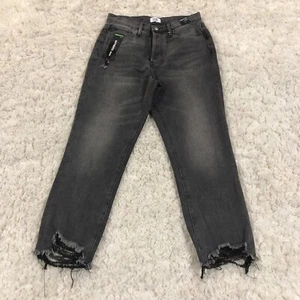 NWT Simple Society Jeans Womens Size 9/29 Super High Rise Black Straight Black - Picture 1 of 10