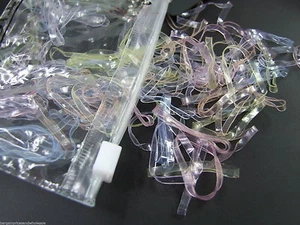 100pcs Clear Colours Large Poly Rubber Braiding Plaits Hair Elastic Bands 37mm - Picture 1 of 1