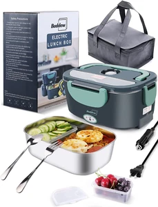 Electric Lunch Box 80W Food Heater for Adults, 12/24/110V Portable Lunch Warmer - Picture 1 of 7