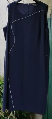 Elegante Vestito Nero Con Motivo Brillantini Marina Rinaldi Tg. 31 • 78.84€