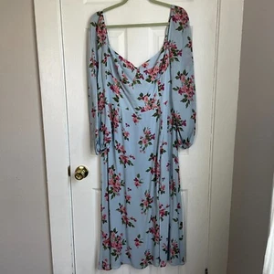 REFORMATION Shelby Midi Dress Size 12 Blue floral cocktail wedding guest - Picture 1 of 6
