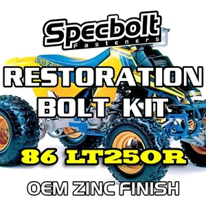 1986 LT250R Restoration Bolt kit Suzuki Quadracer Engine Body Wheel OEM zinc - Picture 1 of 5
