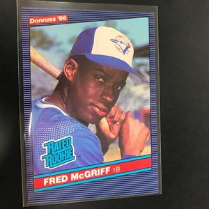 Fred McGriff 1986 Donruss Rated Rookie RR RC #28 Blue Jays H24