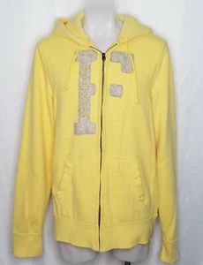 Abercrombie & Fitch Mens Muscle Cut Classic Logo Yellow Full Zip Hoodie Size 2XL - Picture 1 of 4