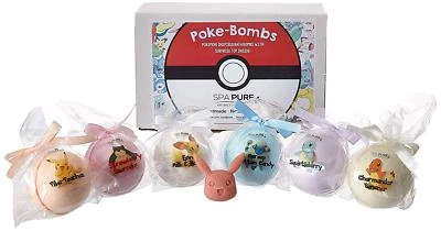 6 POKE-Bomb Bath Bombs For Kids With Surprise Toys Inside (POKEMON) USA made - Image 1 of 4