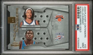2009 Contenders KEVIN DURANT Jordan Hill Round Numbers GOLD 52/100 PSA 9 Pop 1 - Picture 1 of 2