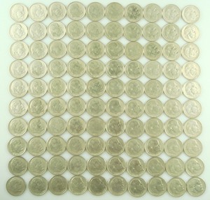 100 pcs Job LOT Russian 1970 USSR LENIN Anniversary 1 Ruble Rouble Coin Nr 7105