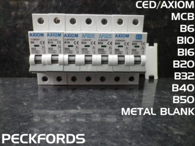 CED Axiom CUB6SP CUB10SP CUB16SP CUB20SP CUB32SP CUB40SP CUB50SP MCB Single Pole