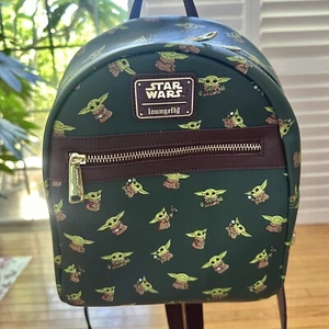 Loungefly Disney Mandalorian Child Baby Yoda Boxlunch Convertible Backpack - Picture 1 of 13