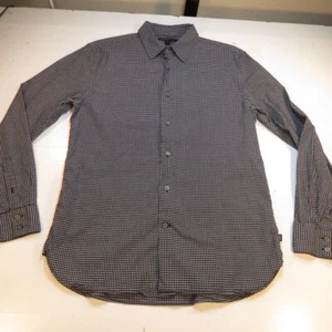CAMISA DE DISEÑO JOHN VARVATOS MANGA LARGA CON BOTONES Para Hombre M Blanca y Negra - Imagen 1 de 3