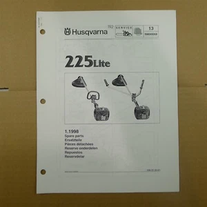 FABRICANTE DE EQUIPOS ORIGINALES Husqvarna 225 Lite recortadora de cuerdas original lista de piezas ilustradas IPL, 1998 - Imagen 1 de 1