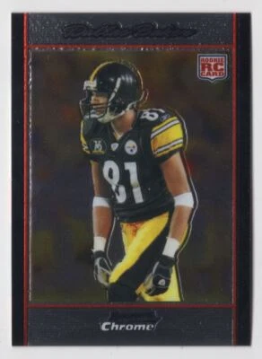 2007 BOWMAN CHROME ROOKIE Dallas Baker Rookie Pittsburgh Steelers #BC104 - Image 1 of 2