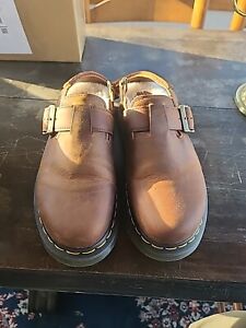 Dr. Doc Martens Jorge II Womens 8 Warm Tan Leather Strappy Clogs Shoes