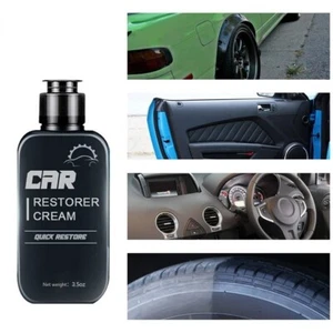 Crema Restaura Rigenera Plastiche Auto Nero Lucido Liquido 100ML Lucida Rinnova - Foto 1 di 4