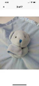 Carter's Just One Year “thank heaven for little boys” blue satin trim lovey - Picture 1 of 9
