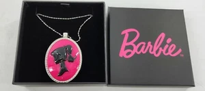 Barbie Vintage Logo Cameo Long Charm Necklace RARE - Picture 1 of 5