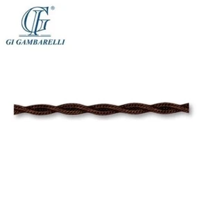 CAVO TRECCIA SETA GAMBARELLI 3X0,75mm MARRONE AL METRO 10307 - Foto 1 di 1