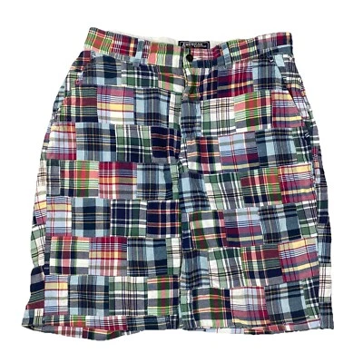 American Living Chino Shorts Men's 34 Multicolor Plaid Patchwork Madras Casual - Image 1 of 4