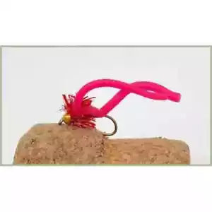 Barbless Goldhead rosa Fritz Kragen windende Würmer, 3 pro Packung Größe 10, - Bild 1 von 1