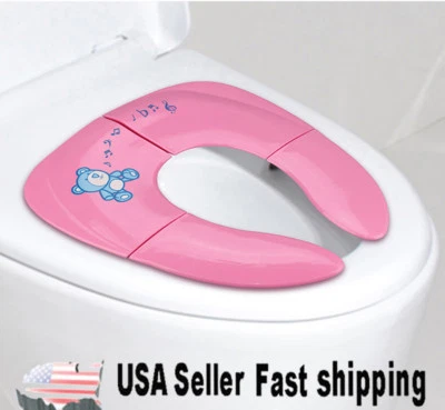 Upgraded Potty Seat Folding Travel Portable Cover For Toddler Kids ~ US Seller - Image 1 of 4