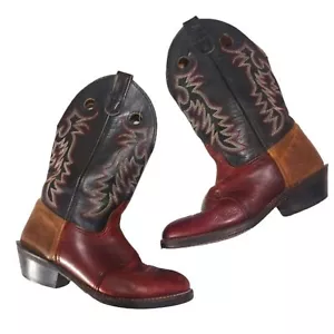 Stivali cowboy uomo Double H marrone e nero uomo taglia 9 stivali western - Foto 1 di 11