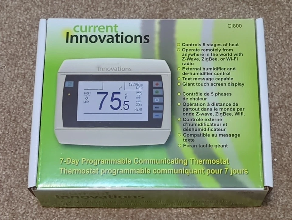 Current Innovations Wifi Thermostat CI800. 7 Day Programmable Communicating - Image 1 of 4