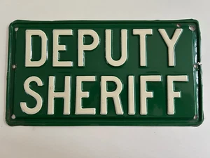 1950s Connecticut Deputy Sheriff License Plate Sign Police GLOSSY Nice!! - Picture 1 of 3