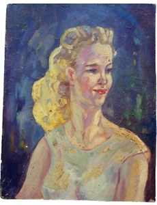 Francis PICABIA ? Antique Modernist Oil 1940's - Portrait of a Woman or Pin-up - Picture 1 of 8