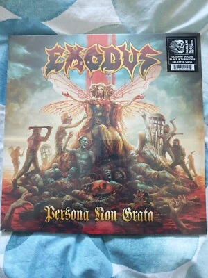 EXODUS PERSONA NON GRATA 12"DOUBLE CLEAR W/GOLD BLACK&TURQUOISE SPLATTER SEALED Foto 1 de 2