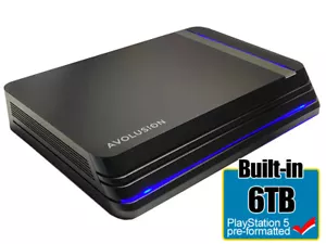 Avolusion PRO X 6TB USB 3.0 External Gaming Hard Drive for PS5 Game Console - Picture 1 of 6
