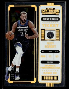 Rudy Gobert 2022  Panini Contenders First Round 83/199 #1 Silver Timberwolves - Picture 1 of 2