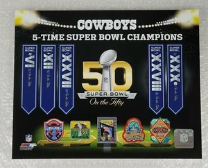 Foto Dallas Cowboys 5 volte Super Bowl Champions NFL 2015 (dimensioni: 8" x 10") - Foto 1 di 9