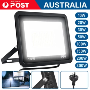LED Flood Light 10W 20W 30W 50W 70W 100W 200W 300W Outdoor Security Garden Lamp - Picture 1 of 13