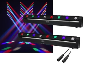 2 x Bates Swing Equinoccio 8 x 10W CREE LED RGBW Barra Móvil Barrera Haz Barrera Disco DJ - Imagen 1 de 8
