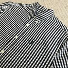 Fred Perry Check Shirt Mens 42 Large L Navy White 60s Ska Mod Casuals