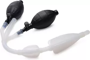 Inflatable Double Bulb Enema System, Premium Silicone, Water Bottle Cleansing Ki - Picture 1 of 12