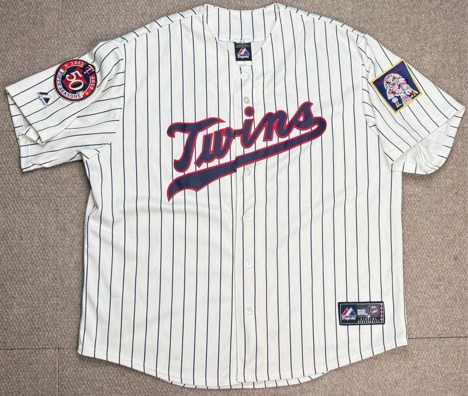 Majestic Vtg MLB 50 Seasons Minnesota Twins #21 Baseball Jersey Size 2XL - Image 1 of 4