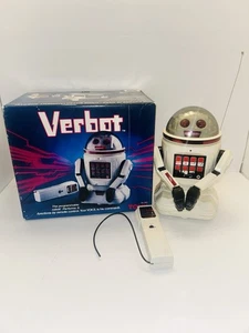 1984 TOMY VERBOT 5401 Voice Robot w Remote & original box parts only - Picture 1 of 11