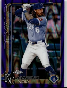 2025 Topps Chrome Jonathan India Purple Raywave Refractor # /250 - Picture 1 of 2