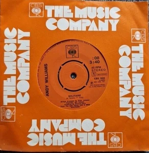 VINTAGE VINYL - SOLITAIRE by ANDY WILLIAMS - 7 INCH 45RPM SINGLE - Picture 1 of 1