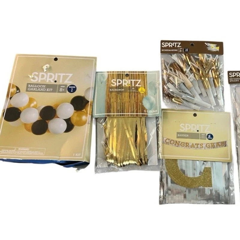 Suprimentos para festa temática de formatura arco, pano de fundo, banner, barulhentos - Imagem 1 de 4