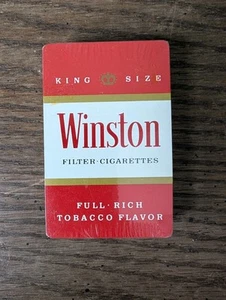 Mazzo di carte da gioco vintage Winston promozione sigarette nuove e sigillate - Foto 1 di 4