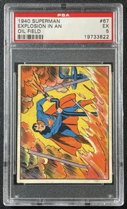 EXPLOSION IN AN OIL FIELD PSA 5 1940 GUM INC. SUPERMAN (R145) #67 - Picture 1 of 2