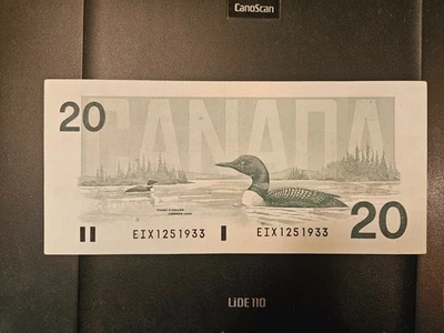 Billete de 20 dólares de repuesto del Banco de Canadá 1991 EIX1251933 Foto 1 de 4