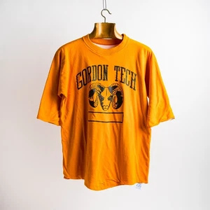 Camiseta Russell Athletic Naranja Vintage Años 80 Reversible - Mediana / Hecha en EE. UU. - Imagen 1 de 8