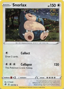 Pokemon - Snorlax #141/192 - SWSH02: Rebel Clash Holo - Picture 1 of 2